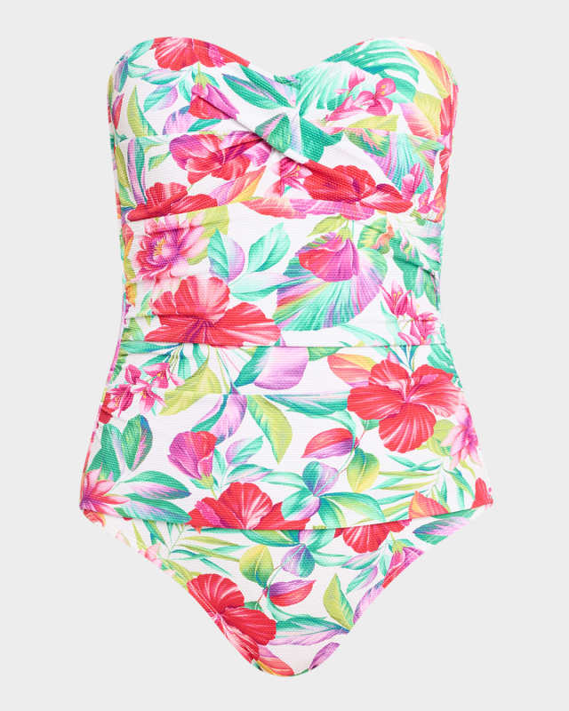 Island Cays Fiesta Bandeau One-Piece Swimsuit